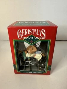Tradizioni Natalizie 1992 Lustre Fame Topo Corno Francese Ornamento Natale - Foto 1 di 2