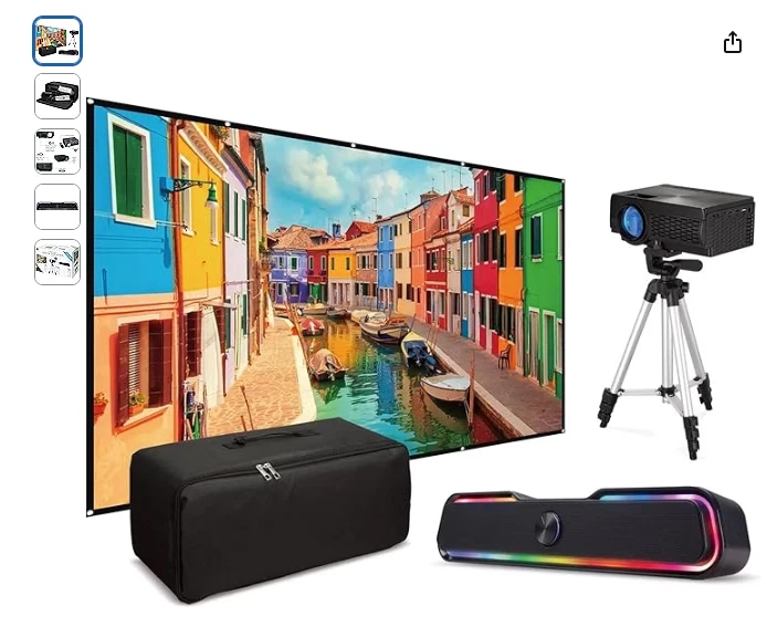 Kit de cinema pop-up iLive com tela interna/externa 120" THE2324BD NOVO EM FOLHA - Imagem 1 de 1