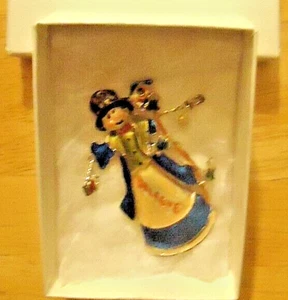 Broche Pin Believe Navidad Muñeco de Nieve 2" x 1.0" Azul Blanco - Imagen 1 de 2