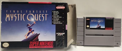 Final Fantasy Mystic Quest Original game w/ Box Super Nintendo SNES - TESTED - Image 1 of 4