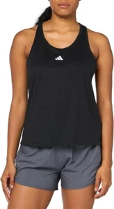 adidas Women's Size XL AEROREADY Train Essentials Racerback Tank Top Black - Picture 1 of 3