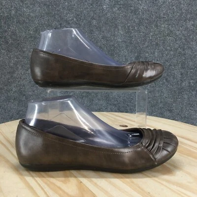 Zapatos planos de ballet American Eagle para mujer 8,5 marrón imitación cuero sin cordones cómodos Foto 1 de 4