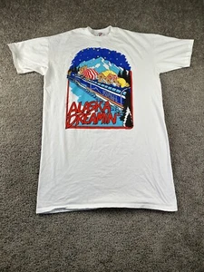 VINTAGE 90s Alaskan Railroad Shirt Herren OS Mckinley Explorer Oversized FLAW - Bild 1 von 16