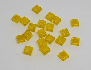 20 x Lego® Platte 1x1 mit Noppe flach  transparent gelb 3024 - Picture 1 of 2