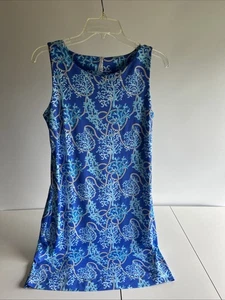 Lulu B Vestito Canotta Donna Blu Estivo Stampa Taglia A - Foto 1 di 4