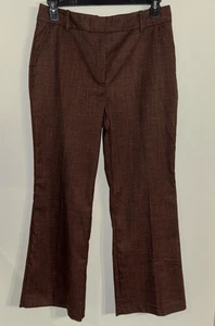 NWT Women's Worthington Rust & Black Houndstooth High Rise Trousers Size 10P - Picture 1 of 3