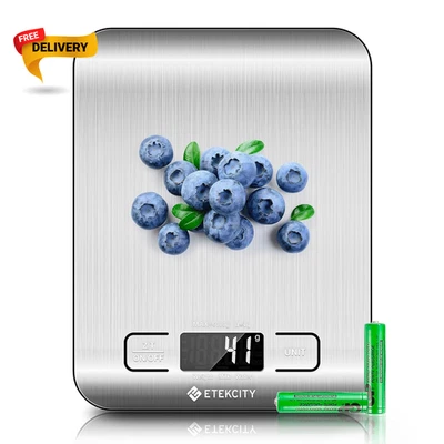 Цифровые кухонные весы 304 из нержавеющей стали с жидкокристаллическим дисплеем граммы унции - Изображение 1 из 4