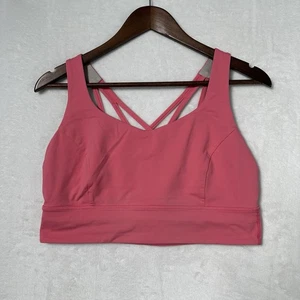Lululemon Sports Bra Womens 12 Free To Be Serene Pink Strappy Crossback Yoga Gym - Picture 1 of 7