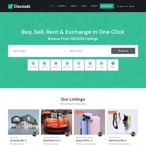 Ads Posting Websites Design for Sale with Free VPS Web Hosting - Picture 1 of 9