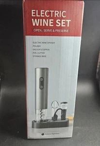 COKUNST Electric Wine Opener, 4-in-1 Wine Bottle Opener Set with Base, Cordless - Picture 1 of 2