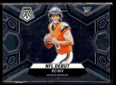 2024 Panini Mosaic Football NFL Debut Silver Prizm #271 Bo Nix Rookie RC - Image 1 of 2