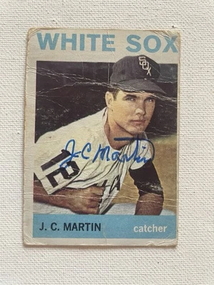 Signed 1964 Topps JC Martin Chicago White Sox Autographed Auto - Image 1 of 2