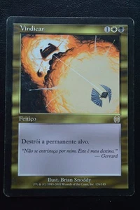 Magic The Gathering MTG VINDICATE PORTUGUESE Apocalypse HP Damaged - Picture 1 of 2