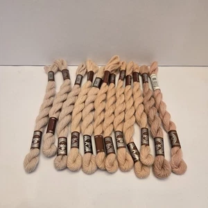 DMC Wool Embroidery Floss Broder Medicis Mixed Color 27.3yd Skein Lot of 12 - Picture 1 of 12
