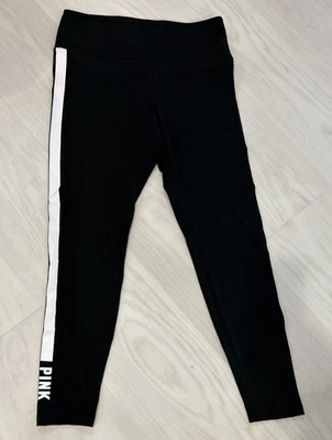 Legging Victoria's Secret ROSA Algodón Cintura Alta Negro Blanco Lámina Rayas XL NUEVO CON ETIQUETAS Foto 1 de 3