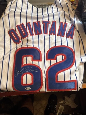 JOSE QUINTANA AUTOGRAPH BECKETT CHICAGO CUBS JERSEY. Baseball - Image 1 of 4
