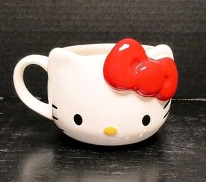 Tazza da tè caffè Hello Kitty fiocco rosso grande 20 once ceramica faccia di gatto  - Foto 1 di 8