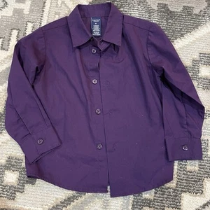 Johnathan Strong Boys 4t Dark Purple Dress Shirt Button Down - Picture 1 of 5