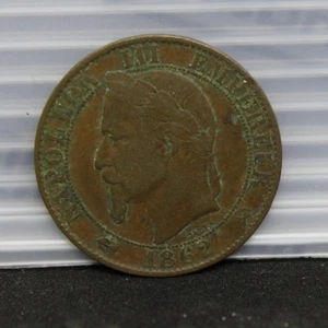 1862 France 5 Centimes - Picture 1 of 2