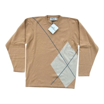Jersey Pringle Scotland 100 % cachemir para hombre talla S beige camel tejido argyle golf Foto 1 de 4