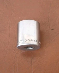 Vintage Craftsman 3/4 W W Whitworth = V = Serie 1/2" Unidad 12 Puntos Enchufe - Imagen 1 de 6