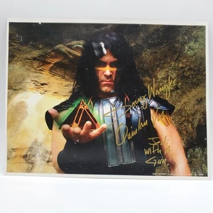 DOUG WANGLER "Quinlan Vos" Signed Star Wars 8x10 Photo DAMAGED with Inscription - Picture 1 of 4