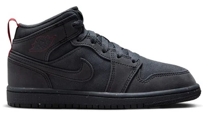 Little Kid's Jordan 1 Mid SE Craft DK cinza fumaça/preto (FQ7754 001) - Imagem 1 de 4