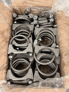 BOX OF 50 Walker 2-1/2" Heavy Duty Steel U-Bolt Exhaust Clamps - 32212 - Picture 1 of 8