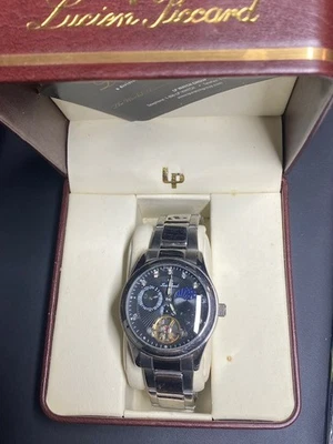 MEN'S LUCIEN PICCARD  AUTOMATIC SKELETON WRIST WATCH, 26568BK - Image 1 of 4