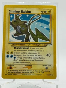 Shining Raichu Holo - Neo Destiny - 111/105 - Pokemon Karte - Englisch - Bild 1 von 2