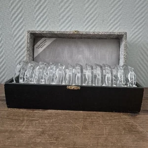 Posavasos de cristal vintage NOTEBOOM 12 piezas en caja original casette - Imagen 1 de 8
