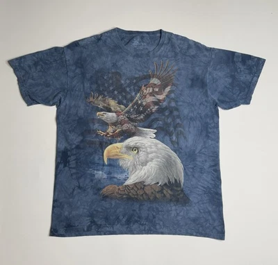 Camiseta The Mountain Eagle Patriotic Blue Tie Dye 2011 masculina GG - Imagem 1 de 4