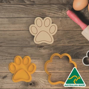 Dog Paw Cookie Cutter and Embosser Stamp - Picture 1 of 4