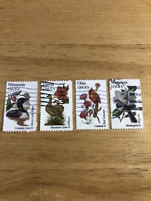 (4) US 20 Cent State Birds Stamps - Image 1 of 3