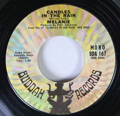 Rock 45 Melanie - Candles In The Rain / Lay Down (Candles In The Rain) On Buddah - Image 1 of 2