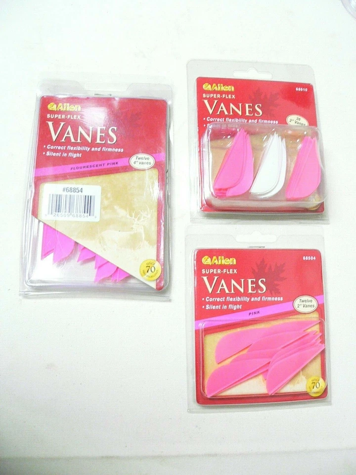 ALLEN SUPER-FLEX VANES 36" 2" VANES/12, 2" VANES PINK LOT OF3 - Image 1 of 1