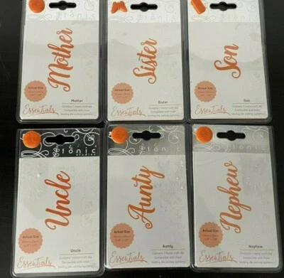 TONIC STUDIOS MINIATURE MOMENTS-MOTHER, SISTER, SON, NEPHEW, AUNTY & UNCLE DIES - Image 1 of 4