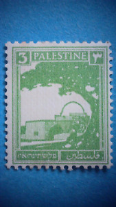 Palestine 1927. 3m Yellow-Green. SG91. MH. Wmk Mult Script CA. P13½ x 14½.