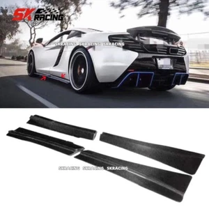 Real Carbon Fiber Side Skirt Sideskirts Lip Fits 2011-2014 McLaren MP4-12C 2Door - Picture 1 of 20