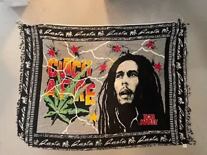 Bob Marley Rasta Flag Banner Wall Hanging Red Black 60" x 33.5" EUC - Picture 1 of 1