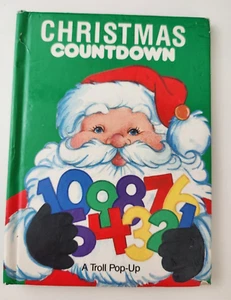 Vintage Natale Conto alla Rovescia Numeri di Babbo Natale Troll Pop-Up Storybook 1990 - Foto 1 di 5