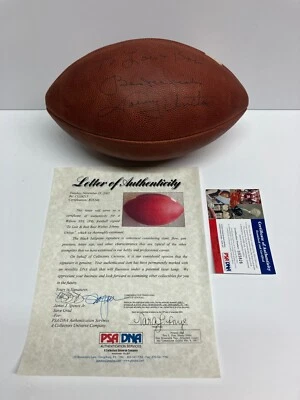 Johnny Unitas Signed Autographed Vintage Wilson Football PSA DNA with Case - Image 1 of 4