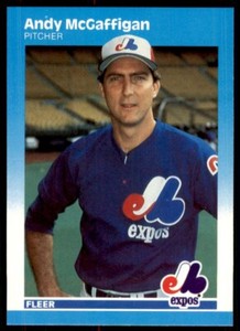 1987 Fleer Andy McGaffigan p Montreal Expos #326