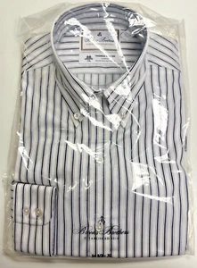 Brooks Brothers-Thomas Mason-Milano-Slim Fit-14.5 32-New Tags-Multi Stripe-$168 - Picture 1 of 4