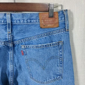 Pantalones de mezclilla Levis 501S para hombre talla 30x32 azul botón mosca tiro medio ajustados - Imagen 1 de 11