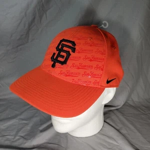 Nike Legacy91 Dri Fit San Francisco Giants Orange Baseball Cap Hat Rubber Words - Picture 1 of 11