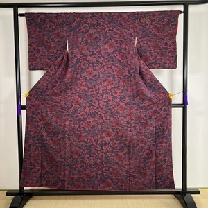 2977-1 Japanese Kimono Silk Komon Bingata "Akagi Udo" - Picture 1 of 11