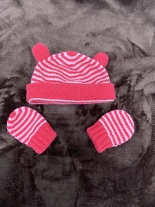 Pumpkin Patch Beanie And Mitten Set Preloved Girls OSFA - Picture 1 of 1