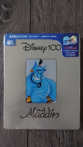 Aladdin 100th Anniversary LE Steelbook (4K UHD+Blu-Ray+Digital) 1992 New Sealed - Picture 1 of 2