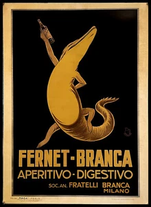 2000ca * Plakat Poster "Fernet-Weiß - MAGA, Krokodil" (A-) Italien - Bild 1 von 4